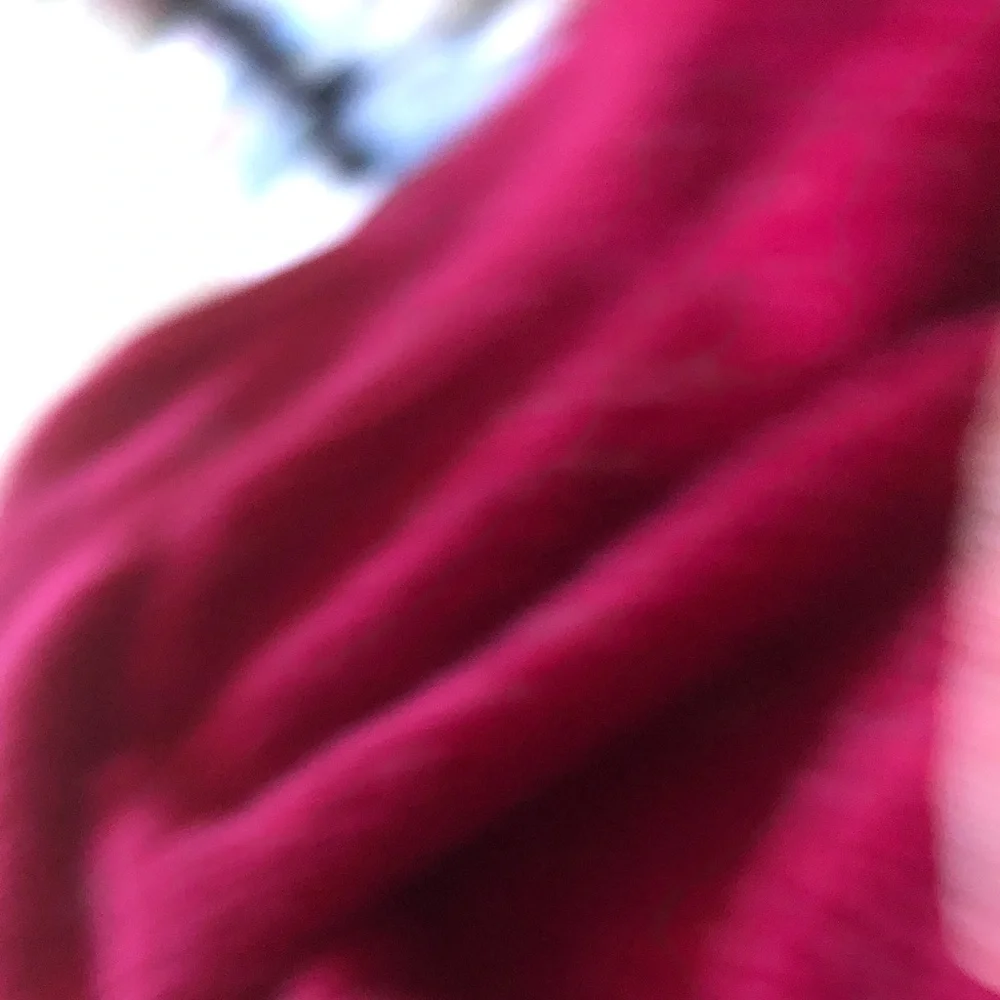 Plush Deep Red Towel or Fabric